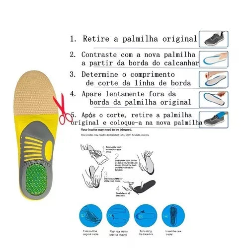 Palmilha Ortopédica Correção De Fascite